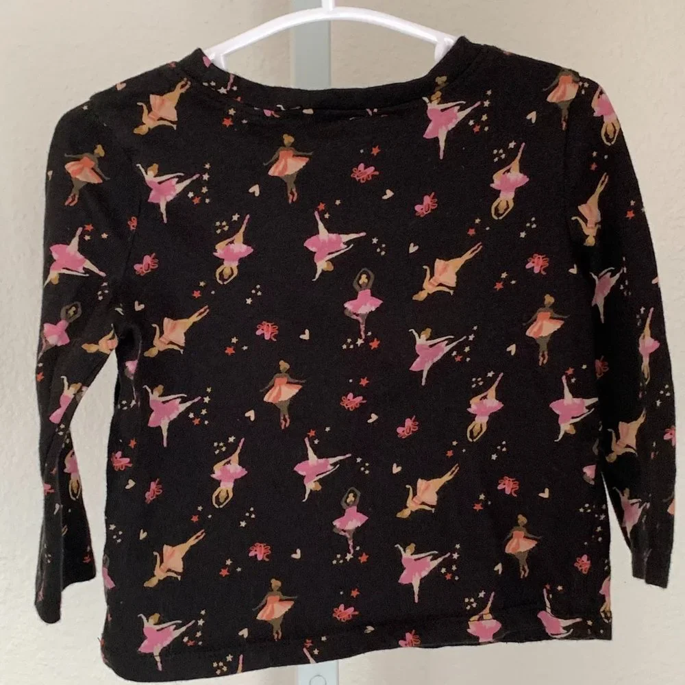 OLD NAVY Ballerina Print T-Shirt, Black, Size: ‎ Infant 12 - 18 mo.